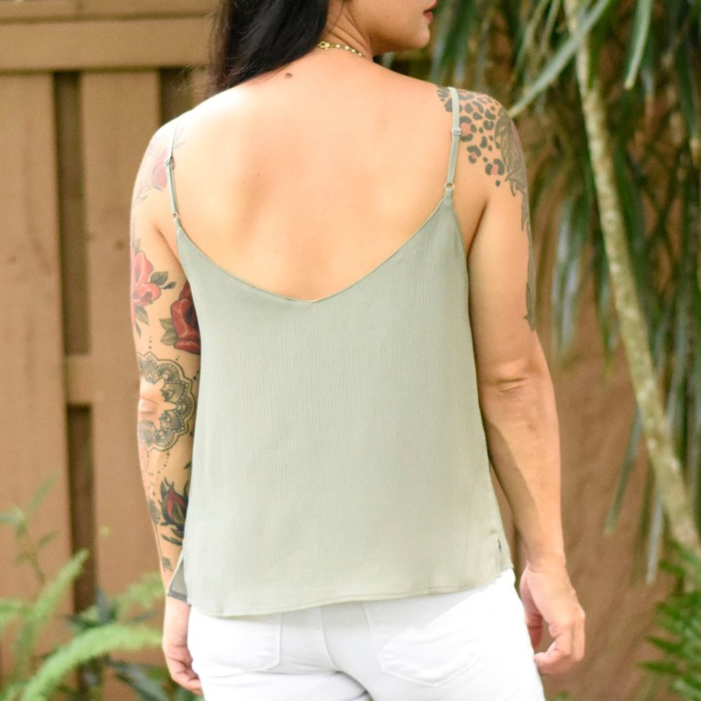 Sage Ruffled Camisole - Picture 3 of 4